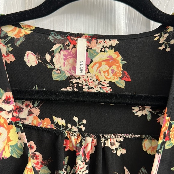 Floral Mini Wrap Dress - Picture 2 of 5